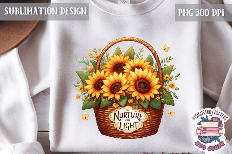 Spring Flower Sunflower Sublimation PNG Motivation Quote