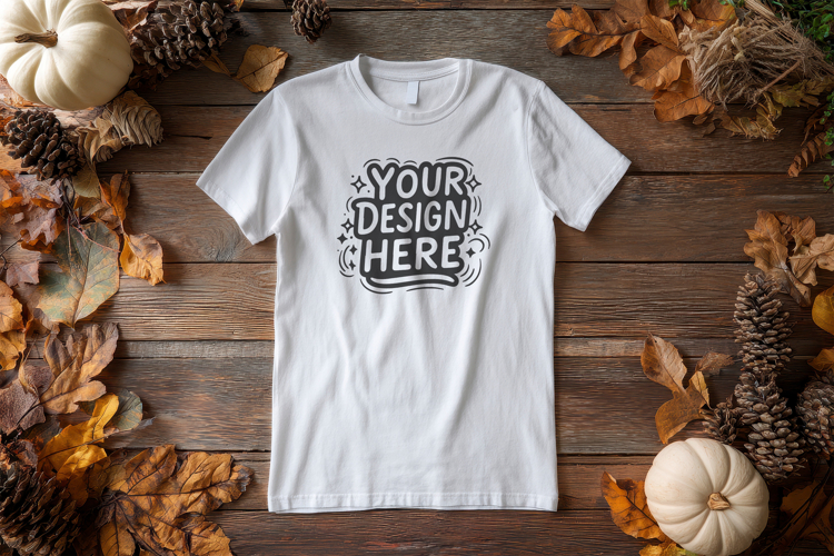 T-Shirt Mockup Coffee Cup PSD JPG