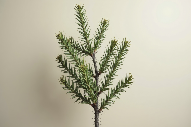 Norfolk Pine Branch Background Wallpaper