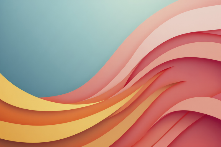 Flowing Wavy Shapes Background Wallpaper
