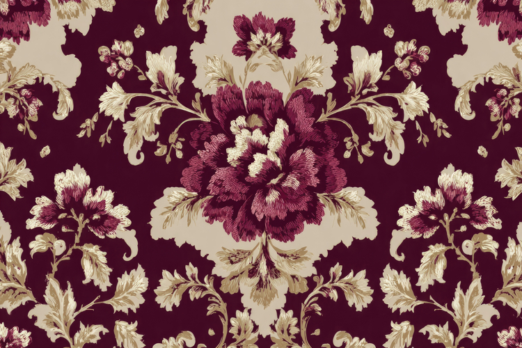 Floral Damask Pattern Background Wallpaper
