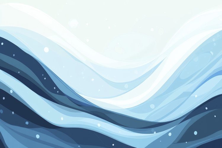 Blue and White Waves Background Wallpaper