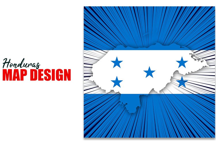 Honduras Independence Day Map Design