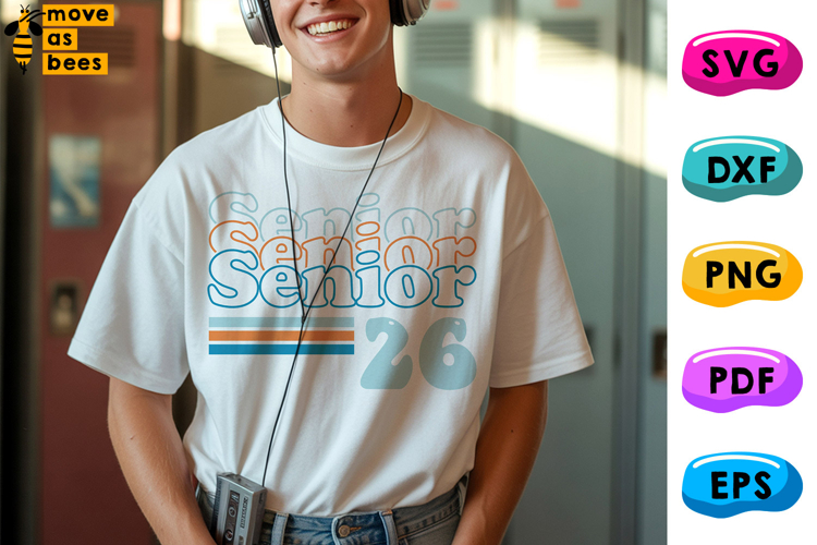 Senior 2026 Svg, Png, Senior Class Of 2026 Svg, Retro Design