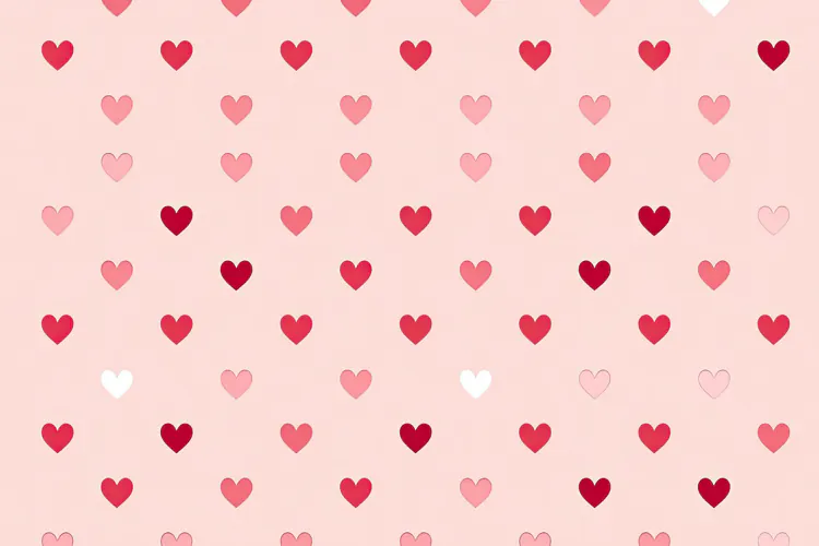 Hearts Pattern with Pink Background