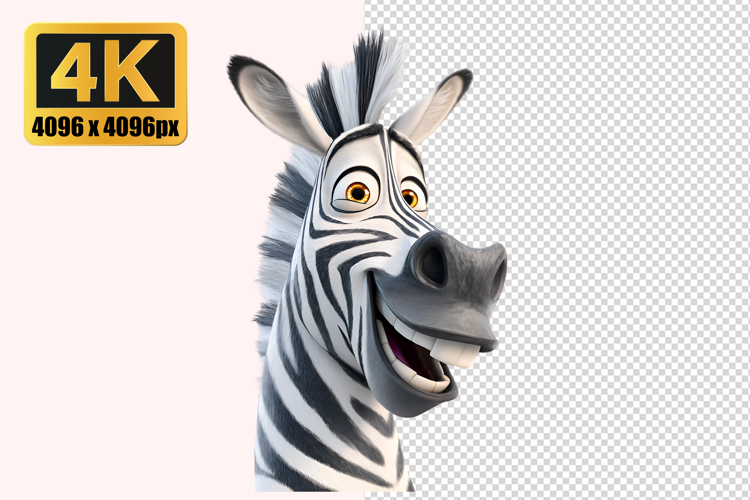 Cute Zebra Transparent PNG