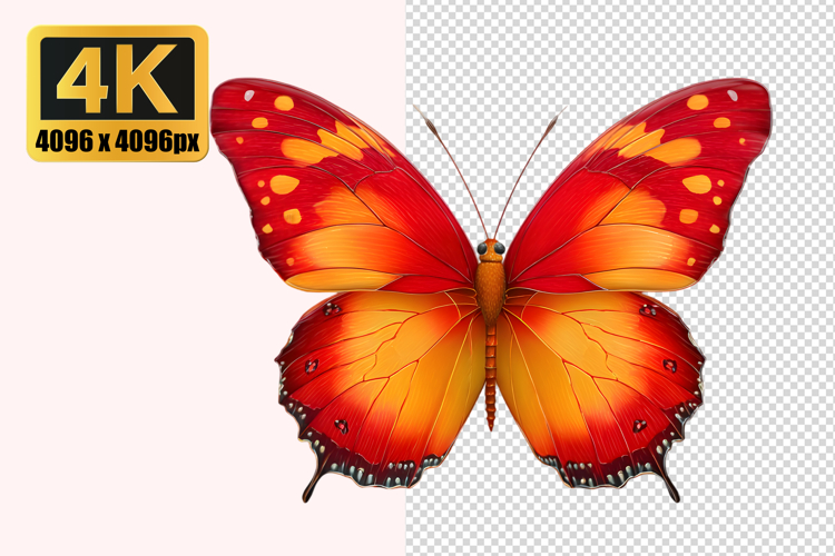 Orange Butterfly Transparent PNG