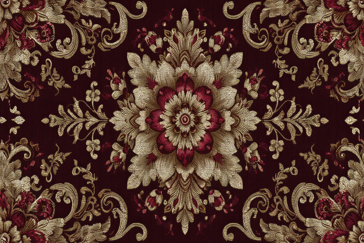 Red Floral Pattern Background