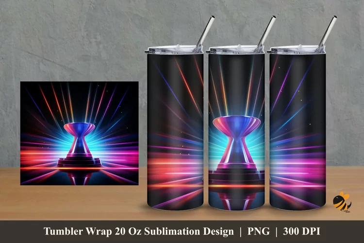 Luxury Trophy Tumbler Wrap Sublimation Design 2