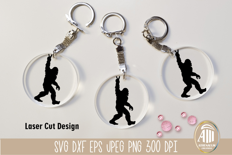 Bigfoot Peace Sign SVG | Funny Sasquatch SVG | Laser Cut