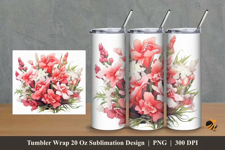 Exotic View Tumbler Wrap Sublimation Design 2