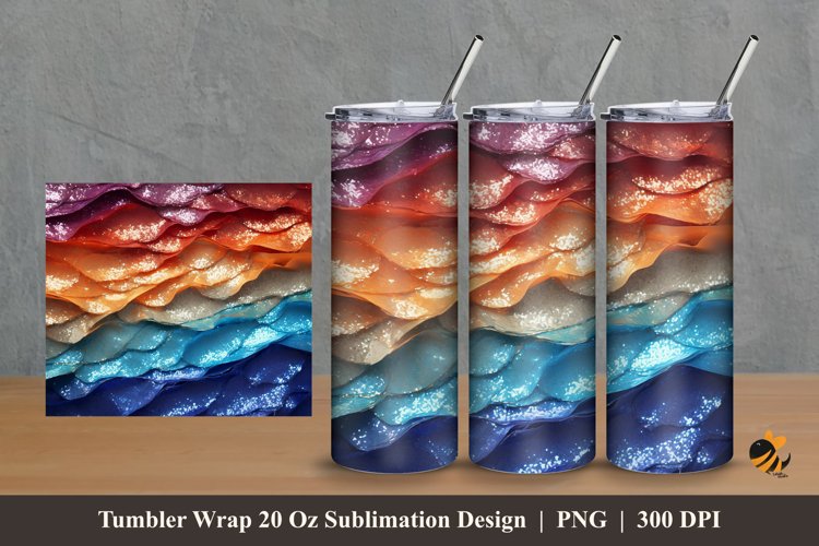 Glitter Sublimation Tumbler Design Image 12