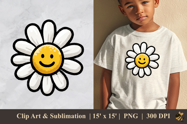 Cute Daisy Flower DTF Sublimation Clipart Design 2