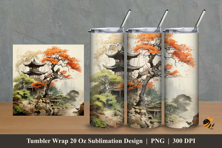 Vintage Place Tumbler Wrap Sublimation Design 2