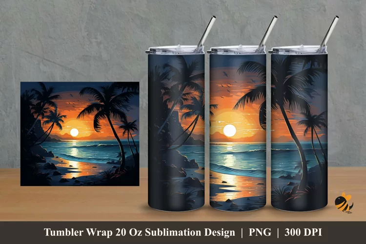 Cold Night Tumbler Wrap Sublimation Design 2
