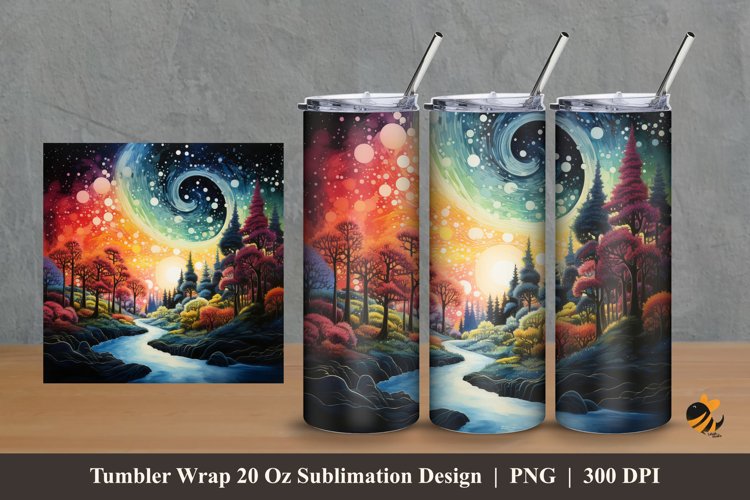Exotic Nature Tumbler Wrap Sublimation Design 2