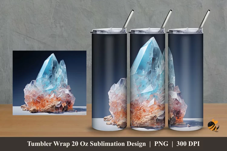 Rare Diamond Tumbler Wrap Sublimation Design 2