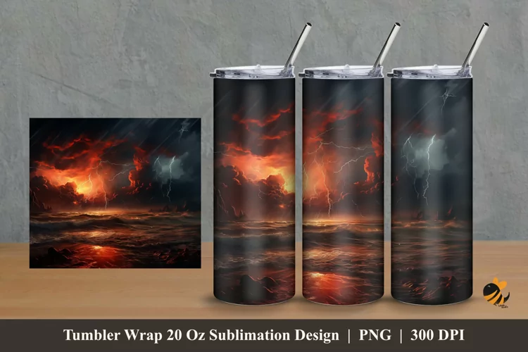 Terrible Rain Tumbler Wrap Sublimation Design 2