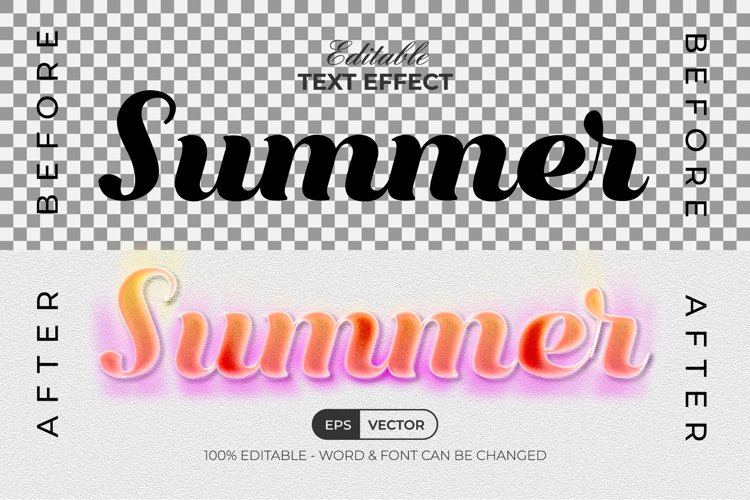 Grainy Text Effect Summer Style example image 1