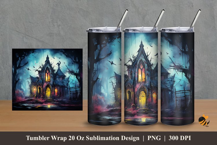 Mystical Tumbler Wrap Sublimation Design 2 example image 1