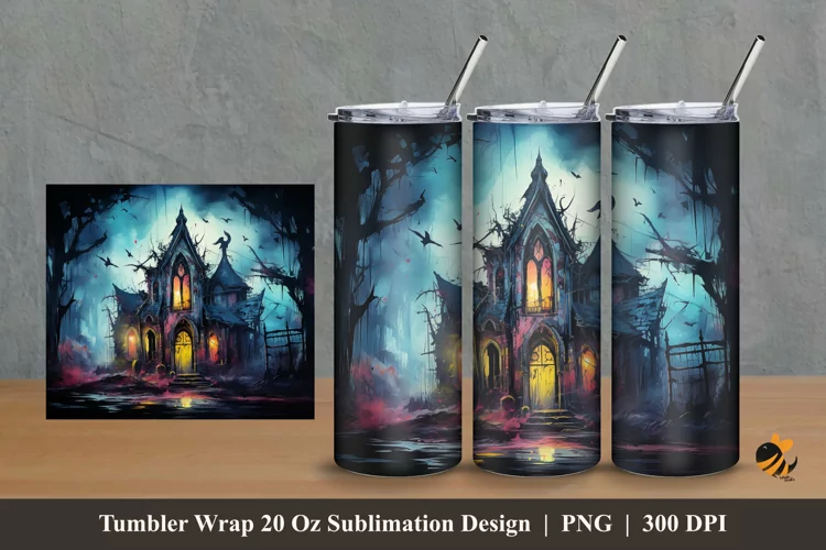 Mystical Tumbler Wrap Sublimation Design 2
