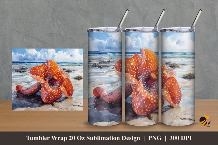 Aesthetic Flower Tumbler Wrap Sublimation Design 2