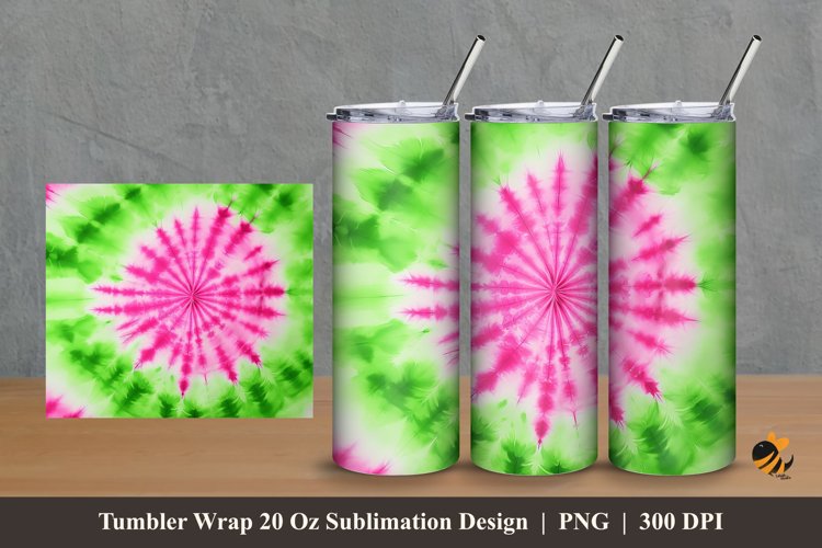 Tie Dye Art Tumbler Wrap Sublimation Design 2