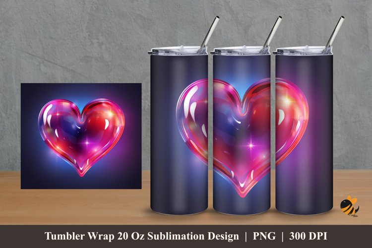 Shiny Love Tumbler Wrap Sublimation Design 2