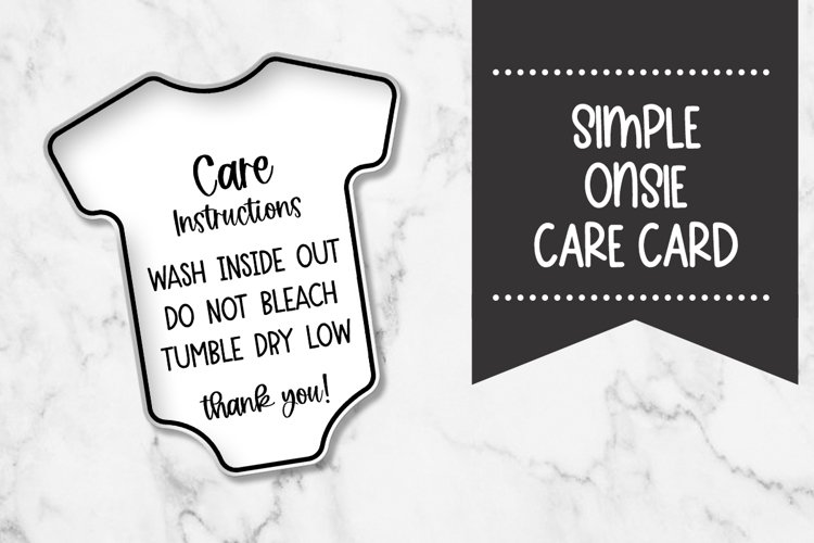 Simple Jumper Care Card example image 1