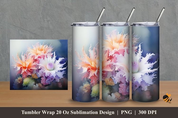 Underwater Riches Tumbler Wrap Sublimation Design 2 example image 1