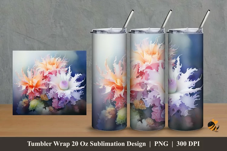 Underwater Riches Tumbler Wrap Sublimation Design 2