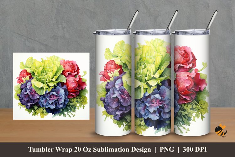 Natural Aroma Tumbler Wrap Sublimation Design 2
