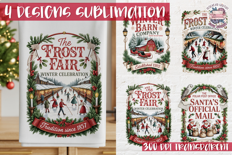 Christmas Vintage Quote Clipart PNG Sublimation 4 Design