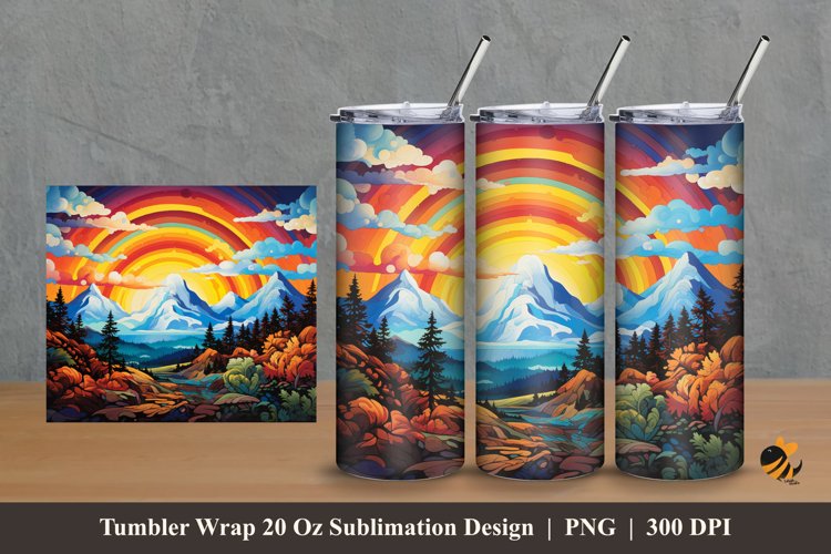 Rainbow Tumbler Wrap Image 7