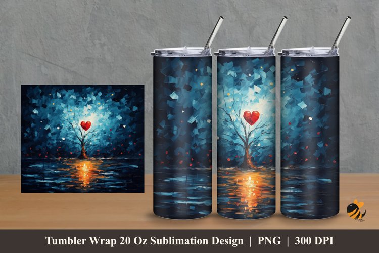 Full of Love Tumbler Wrap Sublimation Design 2