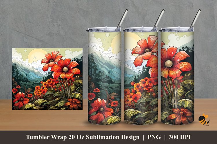 Garden Secrets Tumbler Wrap Sublimation Design 2