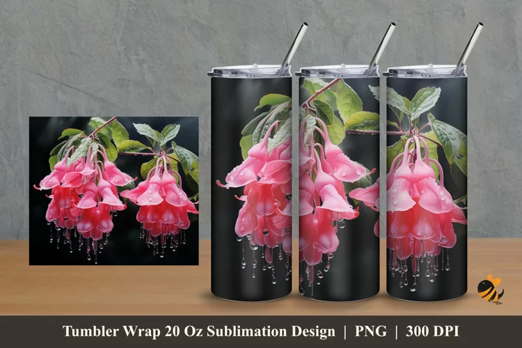 Splash Clear Tumbler Wrap Sublimation Design 2
