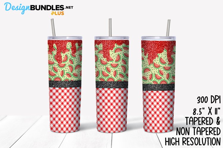 Watermelon Picnic Tumbler Wrap example image 1