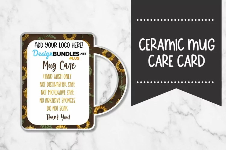 Coffee/Tea Mug Care Card | Sunflower