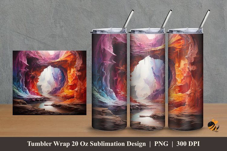 Natural Formation Tumbler Wrap Sublimation Design 2 example image 1