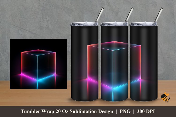 Black Box Tumbler Wrap Sublimation Design 2