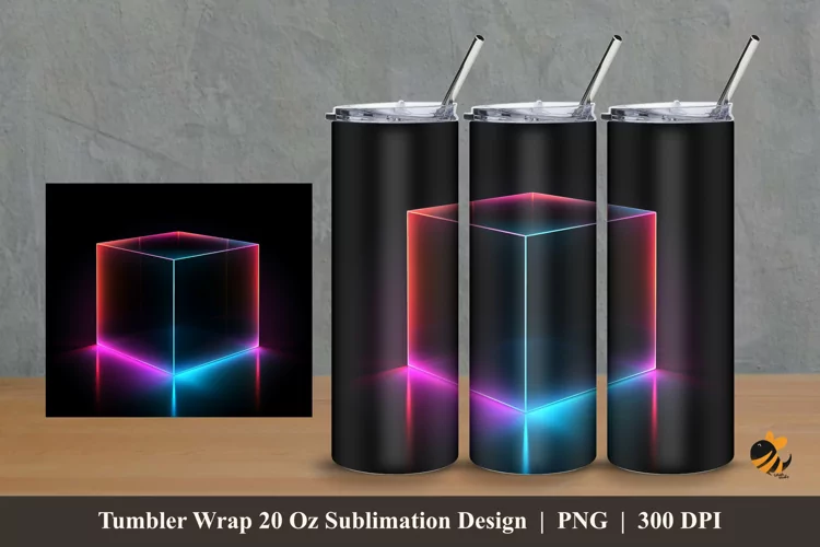 Black Box Tumbler Wrap Sublimation Design 2