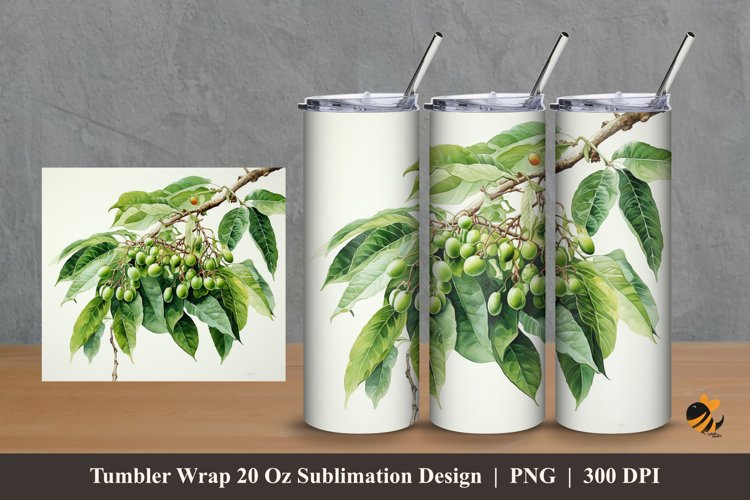 Vinergarliptus Plant Tumbler Wrap Sublimation Design 2