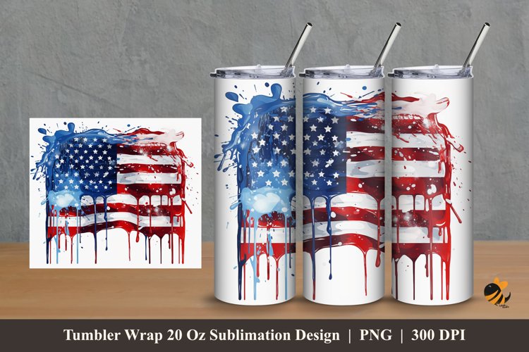 Struggle Flag Tumbler Wrap Sublimation Design 2 example image 1