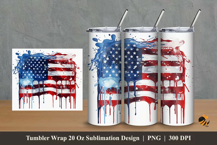 Struggle Flag Tumbler Wrap Sublimation Design 2