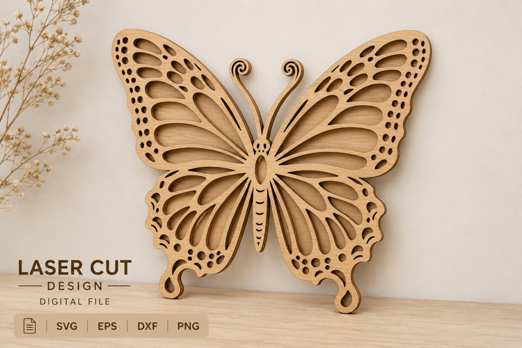 Layered Butterfly Laser Cut SVG