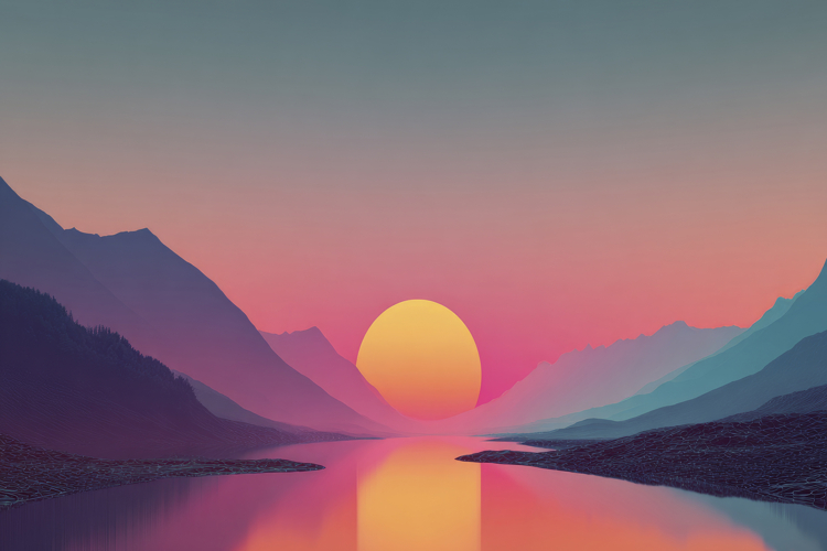 Mountain Sunrise Background