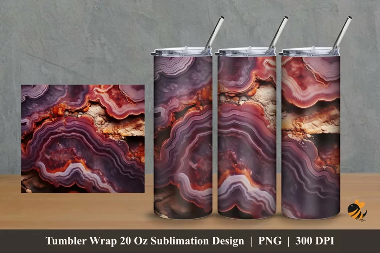 Art Abstract Tumbler Wrap Sublimation Design 2