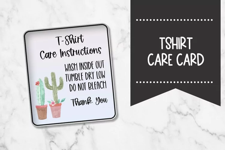 Cactus | T-Shirt Care Card