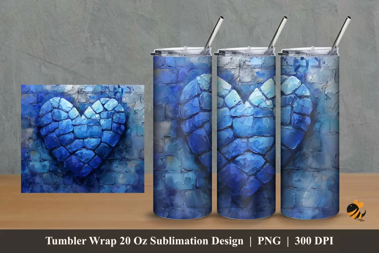 Love Stone Tumbler Wrap Sublimation Design 2